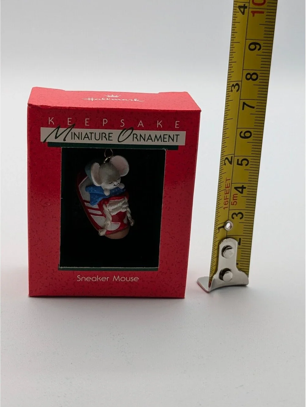 Hallmark Keepsake Sneaker Mouse Miniature Ornament 1988, New in Box